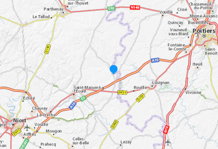 Coeur de pain est situé entre Niort et Poitiers