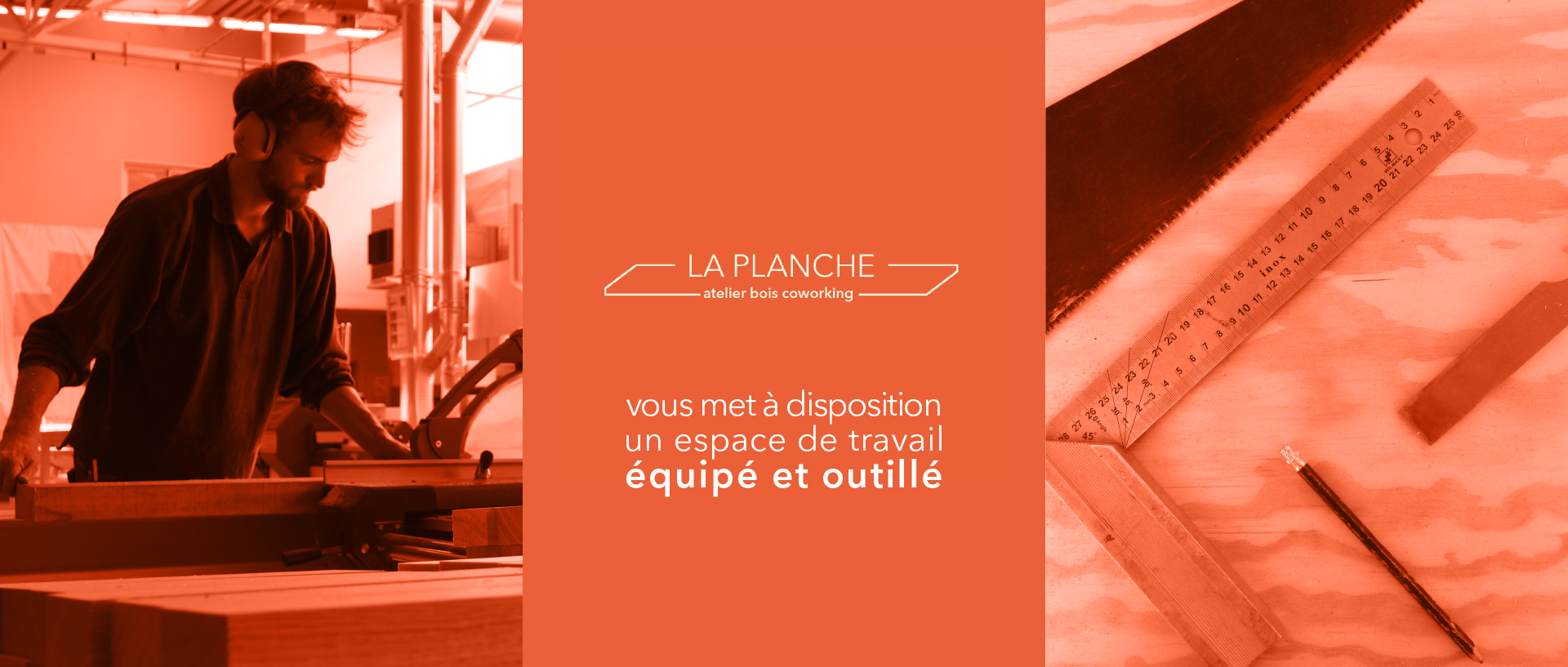 La Planche met à disposition un espace de travail équipé. @laplanchebois